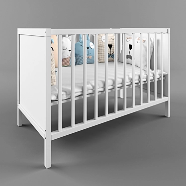 Ikea Sundvik Baby Bed - Stylish and Functional 3D model image 1 