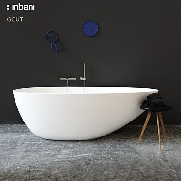 Inbani Gout Bathtub - Luxurious and Spacious 3D model image 1 