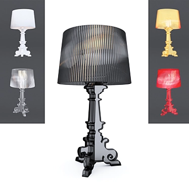 Elegant French Table Lamp 3D model image 1 