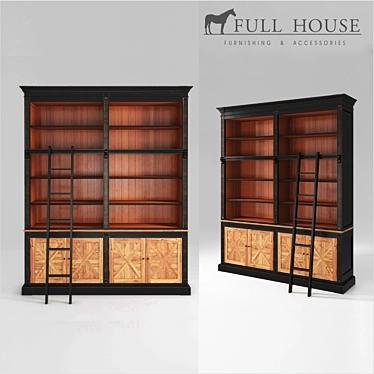 Full House: 1BCBG011 Library. L.195,8*W.45*H.240 cm 3D model image 1 