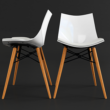 Sleek Shell P831WR Chair 3D model image 1 