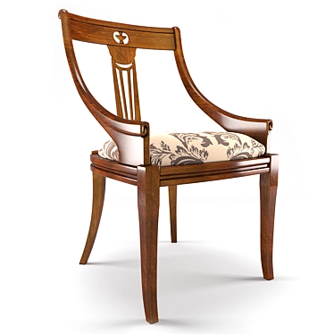 Elegant Puccini Ciliegio Chair - Polys: 3,546 - Verts: 3,584 3D model image 1 