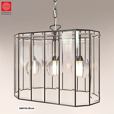 Elegant Cremasco Chandelier 3D model image 1 