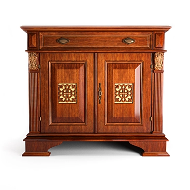 Puccini Ciliegio Sideboard: Classic Luxury in Natural Wood 3D model image 1 