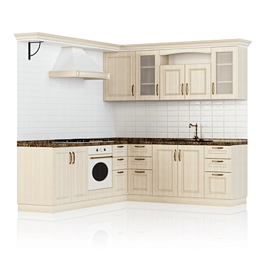 Timeless Elegance: Classic Kitchen 3D model image 1 