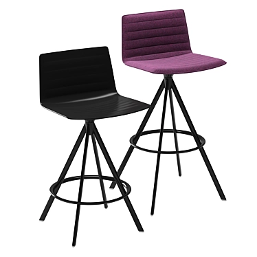 Flex Chair Stool: Sleek and Versatile 3D model image 1 