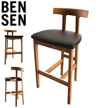 Japanese-Inspired Torii Stool 3D model image 1 