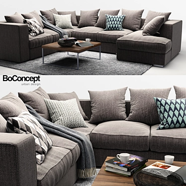 BoConcept Cenova: Modern Sofa with Stylish Accessories 3D model image 1 