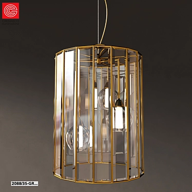 Cremasco Art 2088: Elegant Illuminating Chandelier 3D model image 1 