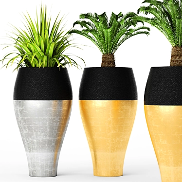 Lush Cycas Greenery Set 3D model image 1 