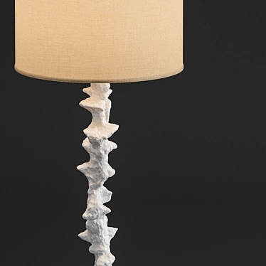 Sleek Resin Floor Lamp 3D model image 1 