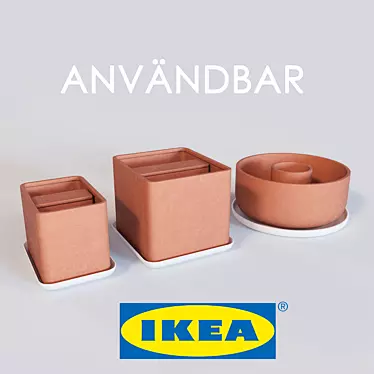 Self-Watering Planters Set - ANVÄNDBAR - IKEA 3D model image 1 