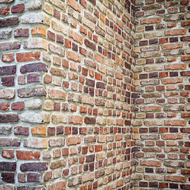 Brick Corner Wall 3D model image 1 