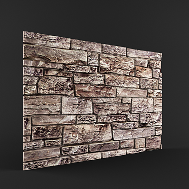 Stone Fragment with Textures 3D model image 1 