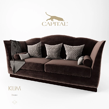 Handcrafted Kilim Sofa from Capital Collection 3D model image 1 