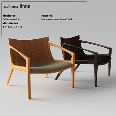 Sophisticated LINNA Chair 3D model image 1 