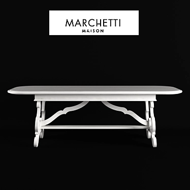 Elegant Italian Marchetti MM 585 Dining Table 3D model image 1 