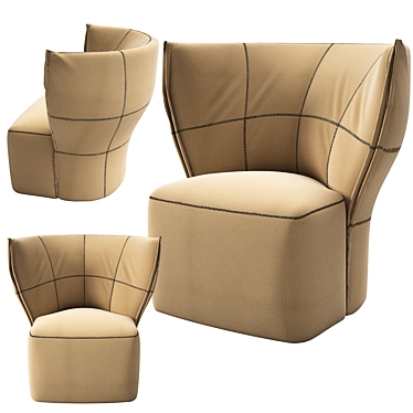 Elegant Siluet Armchair by Arik 3D model image 1 