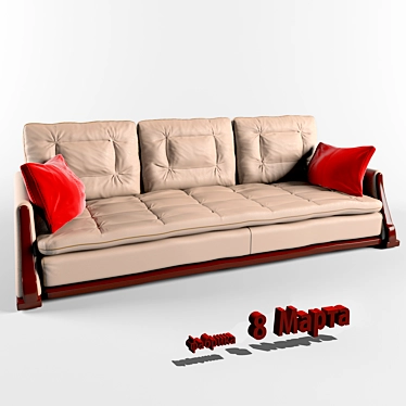 Elegant Richard Sofa: Add Charm to Your Space 3D model image 1 