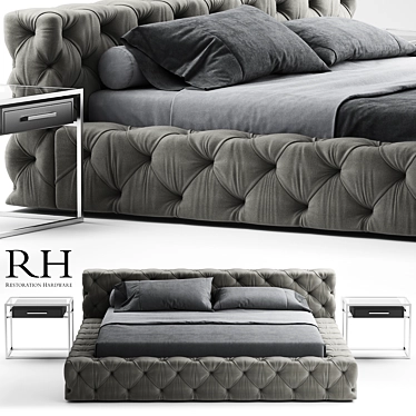 Soho Bed: Restorative Elegance 3D model image 1 