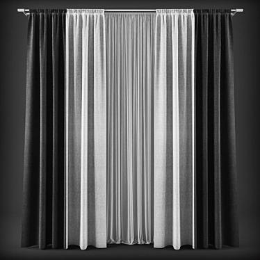 Modern Window Coverings 3D model image 1 