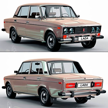 Title: Classic Russian Car Model - VAZ-2106 3D model image 1 