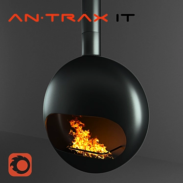 Antrax Bubble Wood Burning Fireplace 3D model image 1 