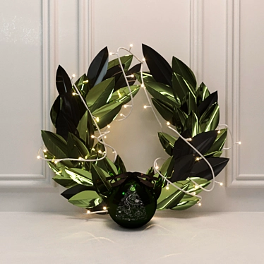 Festive Holiday Wreath 3D model image 1 