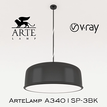 ArteLamp A3401SP-3BK Pendant Light 3D model image 1 