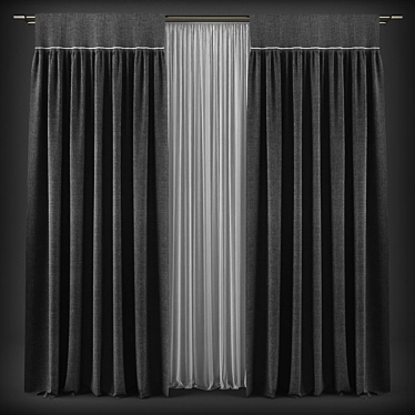 Modern Curtain Solutions 3D model image 1 