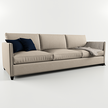 Sophisticated Nailhead Accent Sofa 3D model image 1 