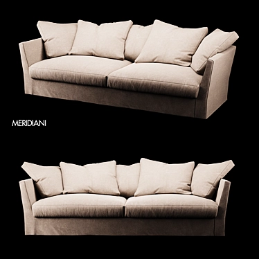 Elevate your space with Meridiani Queen sofa 3D model image 1 