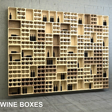 Wine Crate Wall Panels 3D model image 1 