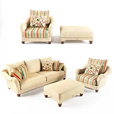 RoyBosh Batler Sofa Set 3D model image 1 