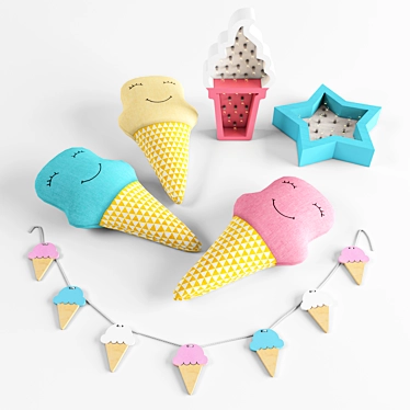 Ice Cream Toy Set
Wooden Ice Cream Garland
Plombir Ice Cream Lamp
Star Shaped Lamp 3D model image 1 