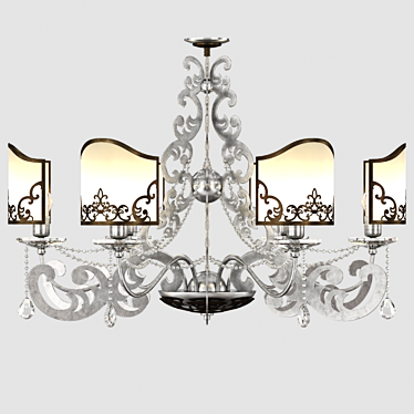 Elegant Versailles Chandelier 3D model image 1 