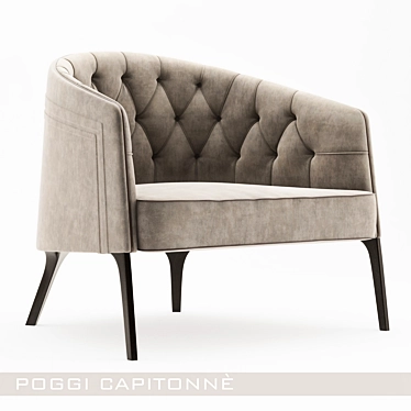 Luxurious Poggi Capitonne Chair 3D model image 1 