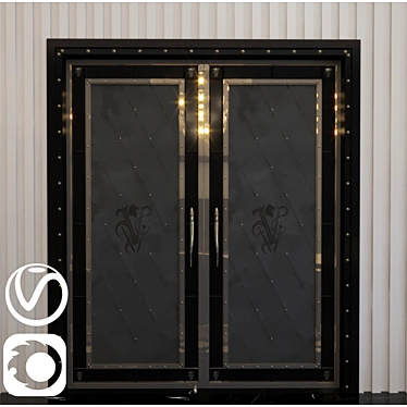 Sleek Visionnaire Door 3D model image 1 