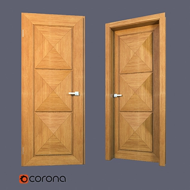 Custom-made Wooden Door 3D model image 1 