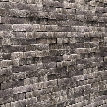 Sleek Slate Wall Tiles 3D model image 1 