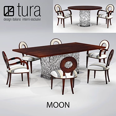 Tura Moon: Italian-designed Dining Furniture 3D model image 1 