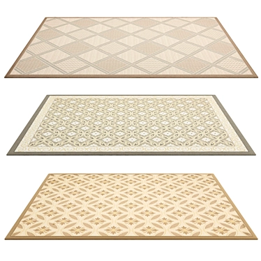 Transitional Courtyard Rug Collection 3D model image 1 