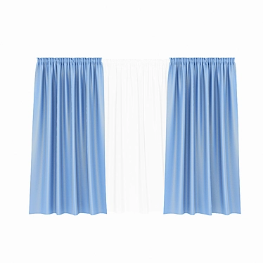 Elegant Window Blinds 3D model image 1 