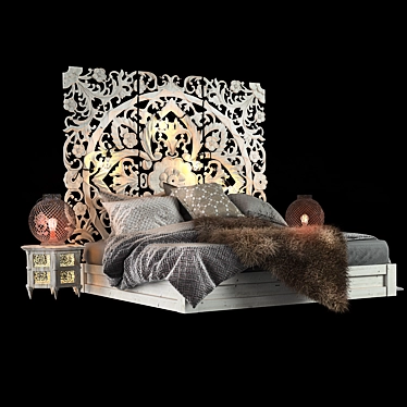 Oriental Dream Bed 3D model image 1 