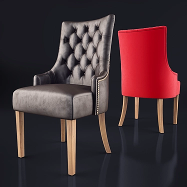 Luiza Classic Chair with Back Capitone 3D model image 1 