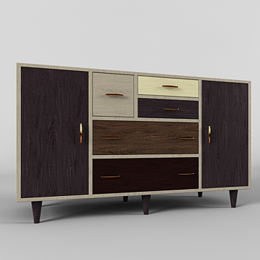 Christian Multi-finish Wardrobe Buffet 3D model image 1 