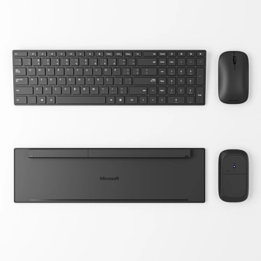 Title: Microsoft Designer: Enhanced Keyboard & Mouse Set 3D model image 1 