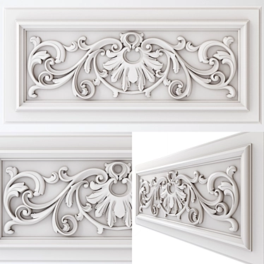 Carved Facade: 3D Model for CNC 3D model image 1 