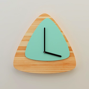 Elegant Wooden Wall Clock 3D model image 1 