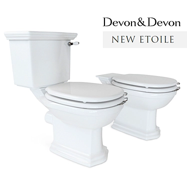 Italian Etoile WC - Stylish and Compact 3D model image 1 